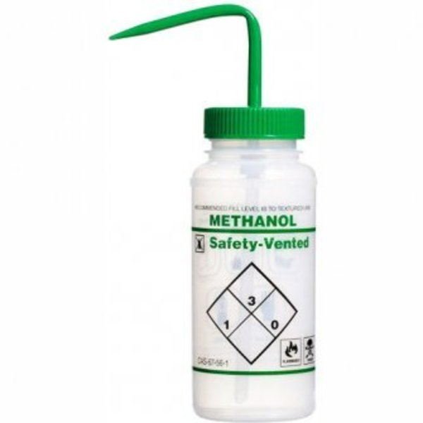 Bel-Art Safety Vented Wash Bottle, Methanol, 16oz, 3/PK 248676